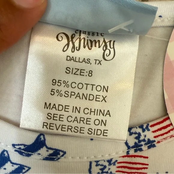 NWT Size 8 Classic Whimsy Flag Print Avery Dress - Picture 2 of 3